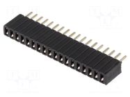 Connector: pin strips; socket; female; PIN: 18; THT; straight; 1x18 CONNFLY
