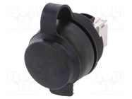 RJ45 socket; 22mm; FrontCom; -40÷70°C; Ø22mm; IP65; black WEIDMÜLLER