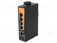 Switch Ethernet; unmanaged; Number of ports: 5; 9.6÷60VDC; RJ45 