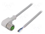 Cable: for sensors/automation; M12; PIN: 4; angled; 3m; plug; 250VAC MURR ELEKTRONIK