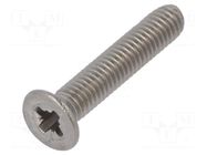 Screw; M3x16; 0.5; Head: countersunk; Pozidriv; PZ1; DIN 965A BOSSARD
