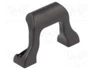 Holder; polyamide; black; H: 9.5mm; L: 38mm; W: 25mm; handle FIX&FASTEN