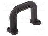 Holder; polyamide; black; H: 28.5mm; L: 36mm; W: 15.3mm; handle FIX&FASTEN