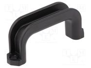 Holder; ABS,polycarbonate; black; H: 22mm; L: 52mm; W: 12.2mm; handle FIX&FASTEN