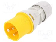 Connector: AC supply; plug; male; 16A; 110VAC; IEC 60309; IP44 PCE