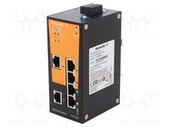 Switch PoE Ethernet; unmanaged; Number of ports: 6; 12÷57VDC WEIDMÜLLER