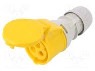 Connector: AC supply; plug; female; 16A; 110VAC; IEC 60309; IP44 PCE