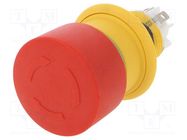 Switch: emergency stop; 16mm; Stabl.pos: 2; NC; red; none; Pos: 2 