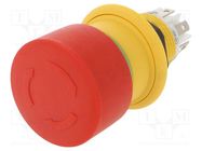 Switch: emergency stop; 16mm; Stabl.pos: 2; NC + NO x2; red; none 