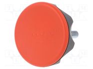 Knob; Ø: 45mm; Ext.thread: M10; 40mm; technopolymer PA; Cap: red ELESA+GANTER