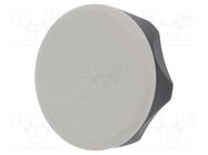 Knob; Ø: 45mm; H: 26mm; technopolymer PA; Ømount.hole: 8mm; Cap: grey ELESA+GANTER