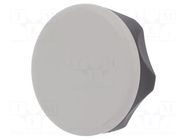 Knob; Ø: 45mm; H: 26mm; technopolymer PA; Ømount.hole: 8mm; Cap: grey ELESA+GANTER