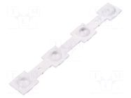 LED lens; rectangular; transparent; 80°; Colour: white; H: 20.2mm LEDIL