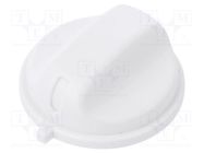 Knob; THERMO 80; white; Ø: 20mm; Flange dia: 22mm 