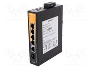 Switch Ethernet; unmanaged; Number of ports: 5; Usup: 9.6÷60VDC 