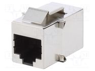 Coupler; Cat: 5e; Layout: 8p8c; RJ45 socket,both sides ENCITECH