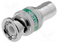 Connector: BNC; plug; male; 75Ω; RG6; crimped TRUE 360 BELDEN