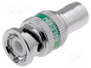 Connector: BNC; plug; male; 75Ω; crimped TRUE 360; RG6 BELDEN