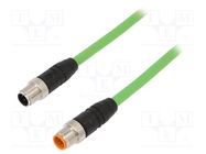 Connection lead; 2m; plug; 30VAC; 2A; -25÷80°C; IP67; 30VDC LUMBERG AUTOMATION