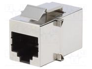 Coupler; Cat: 6a; shielded; Layout: 8p8c; RJ45 socket,both sides ENCITECH