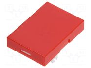 Cap; 21x15x12.2mm; red-white; YB; YB NKK SWITCHES