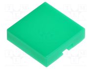 Cap; UB series; 12x12x3mm; green; UB NKK SWITCHES