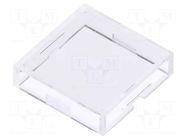 Cap; 12x12x3mm; transparent; UB; UB NKK SWITCHES