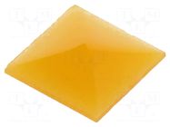 Cap; 10.35x10.35x0.5mm; amber; UB; UB NKK SWITCHES