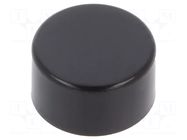 Cap; Illumin: none; Ø7.5x4mm; black; AB; AB,BB NKK SWITCHES