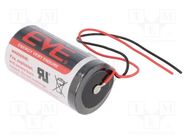 Battery: lithium; D; 3.6V; 19000mAh; non-rechargeable; leads 150mm EVE BATTERY