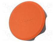 Knob; Ø: 56mm; Ext.thread: M8; 20mm; technopolymer PA; Cap: orange ELESA+GANTER