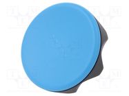 Knob; Ø: 56mm; Ext.thread: M8; 20mm; technopolymer PA; Cap: blue ELESA+GANTER