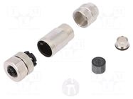 Connector: M12; plug; PIN: 4; female; straight; screw terminal WEIDMÜLLER