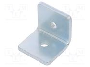 Angle bracket; for profiles; W: 40mm; H: 40mm; L: 40mm; steel; steel ELESA+GANTER