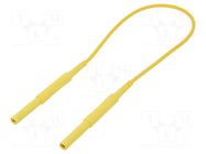 Test lead; 6kVDC; 6kVAC; 16A; banana plug 4mm,both sides; yellow SCHÜTZINGER