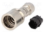 Connector: circular; plug; male; PIN: 8; w/o contacts; for cable BULGIN