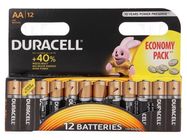 Battery: alkaline; AA; 1.5V; non-rechargeable; 12pcs; BASIC DURACELL