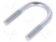 U-bolt; B; 1.25; steel; zinc; Thread len: 25mm; for fixing pipes DROMET