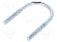 U-bolt; B; 1.25; steel; zinc; Thread len: 41mm; for fixing pipes DROMET