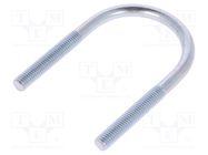 U-bolt; B; 1.25; steel; zinc; Thread len: 46mm; for fixing pipes DROMET