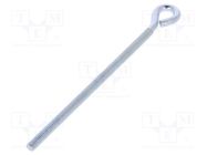 Hook; ring; steel; zinc; Thread len: 121mm; Overall len: 150mm DROMET