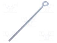 Hook; ring; steel; zinc; Thread len: 141mm; Overall len: 170mm DROMET