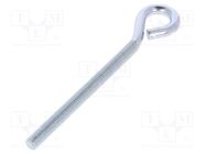 Hook; ring; steel; zinc; Thread len: 100mm; Overall len: 140mm DROMET