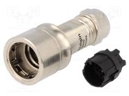 Connector: circular; plug; male; PIN: 22; w/o contacts; for cable BULGIN