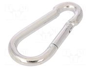 Carabiner; steel; for rope; L: 70mm; zinc; 7mm DROMET