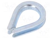 Thimble for rope; steel; for rope; Ørope: 3mm; zinc; DIN 6899B DROMET