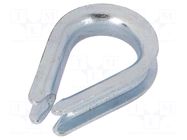 Thimble for rope; steel; for rope; Ørope: 5mm; zinc; DIN 6899B DROMET