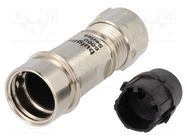 Connector: circular; plug; male; PIN: 2; w/o contacts; for cable BULGIN