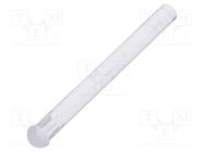 Fiber for LED; round; Ø3.2mm; Front: convex; straight; UL94V-2 FIX&FASTEN