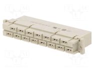 Connector: DIN 41612; female; PIN: 15; spring clamp; Type: type H HARTING